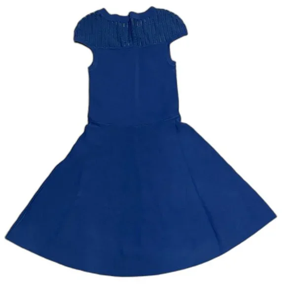 French Connection Rose Fit & Flare Dress in Summer Cobalt Size 0 - Picture 3 of 5